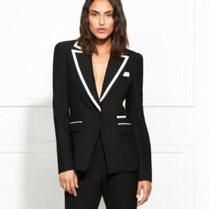 Rachel Zoe Abbie Contrast Piped Suiting Blazer